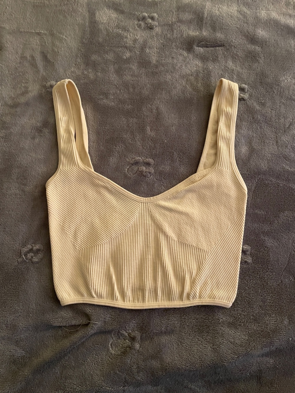 Seamless Ribbed Scoop Neck Crop Tank